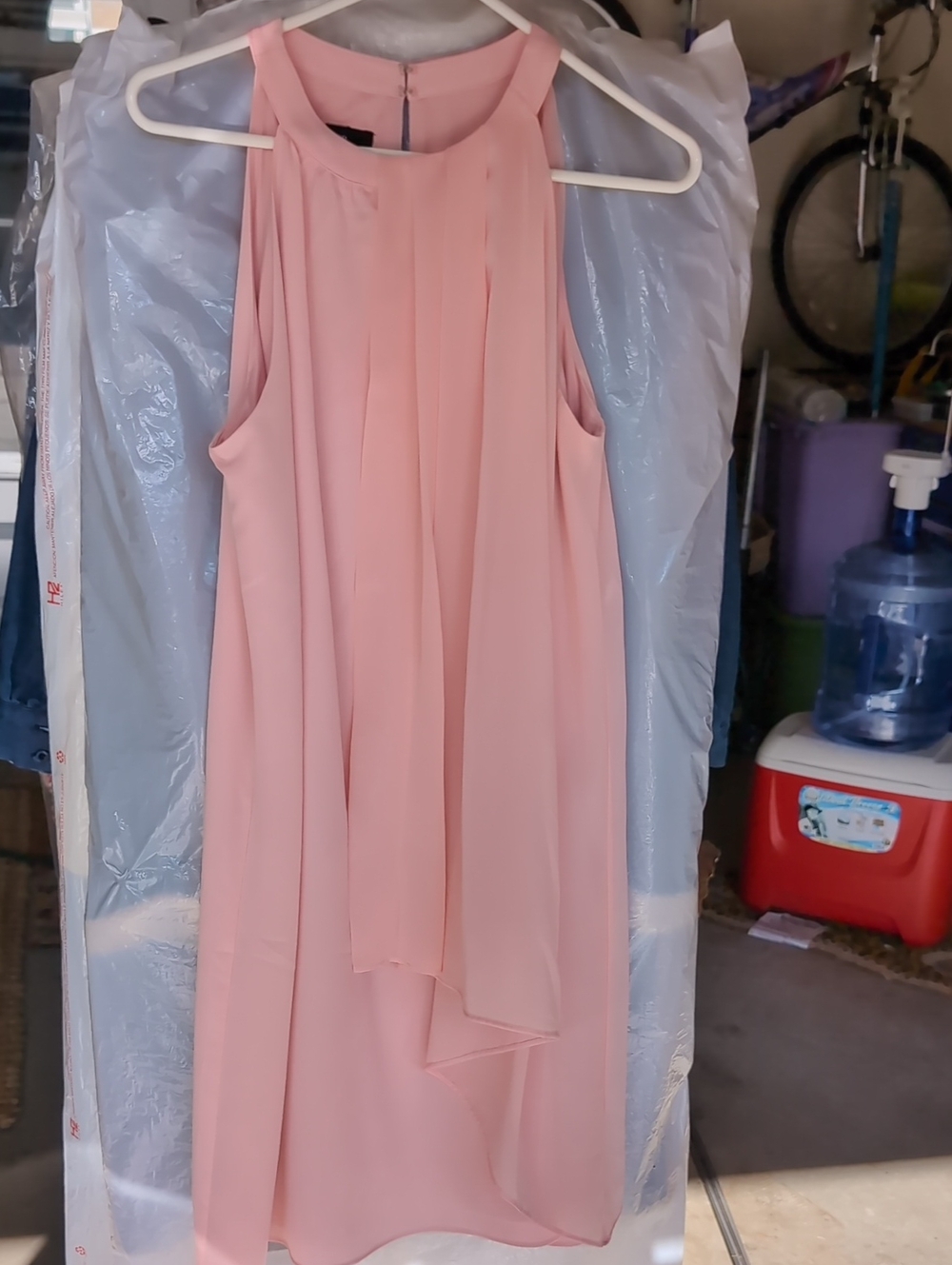 Elegant Pink Halter Neck Dress